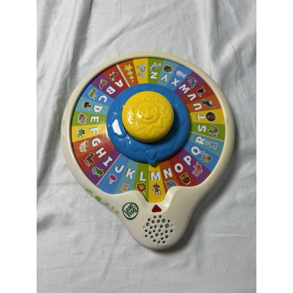 Leap Frog Alphabet ABC & Animal Spinning Wheel Sounds Tested Works See Video!